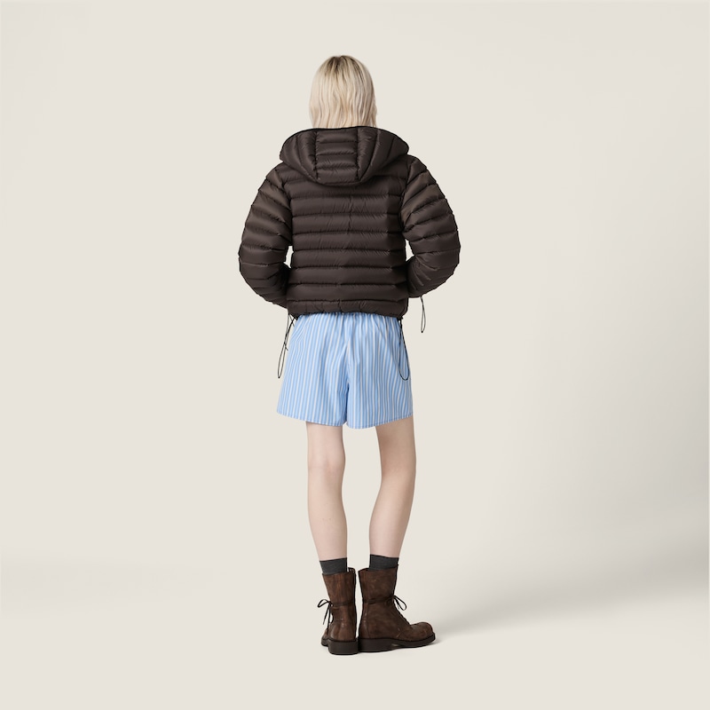 Striped poplin boxer shorts