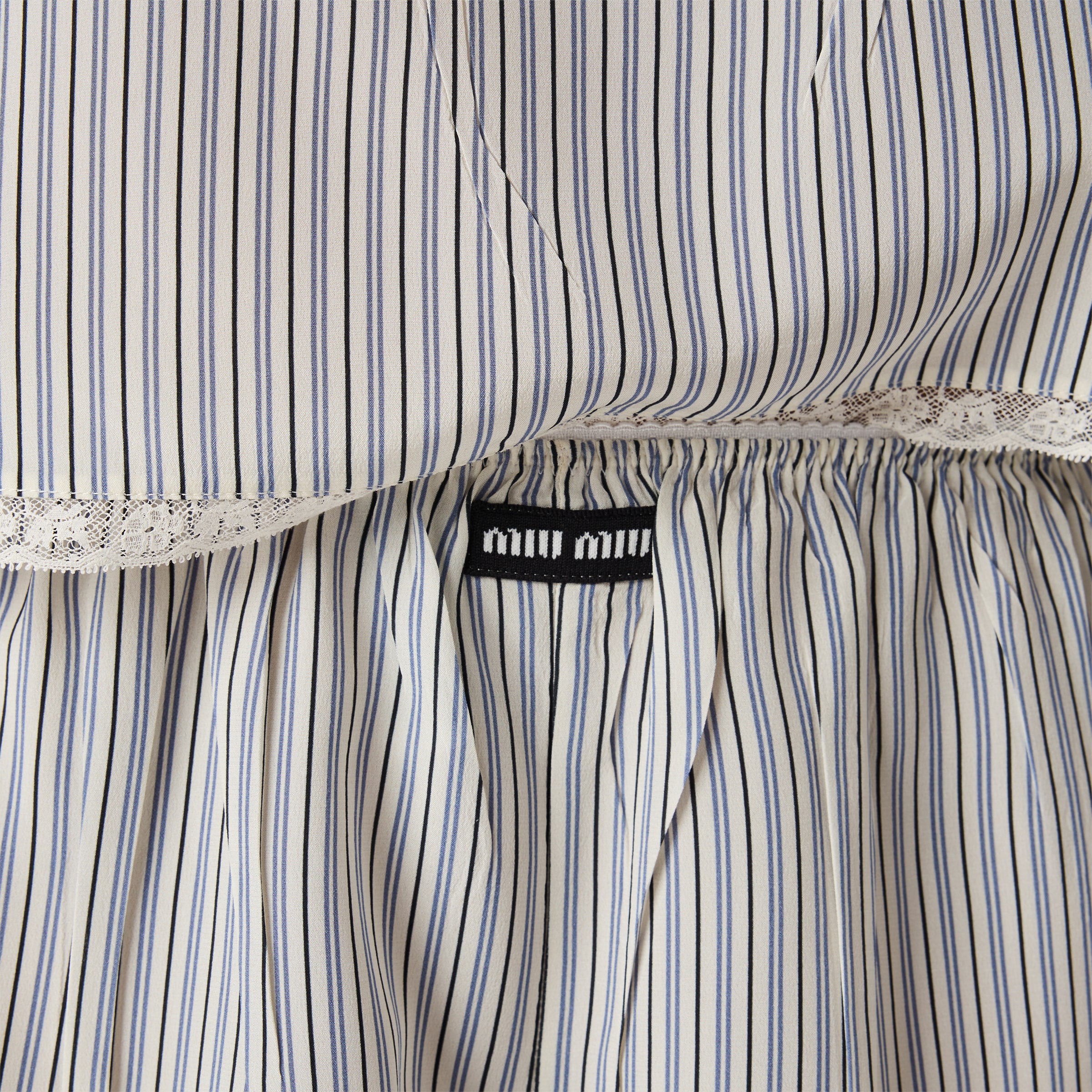 Miu Miu Crepe De Chine Boxer Shorts In White