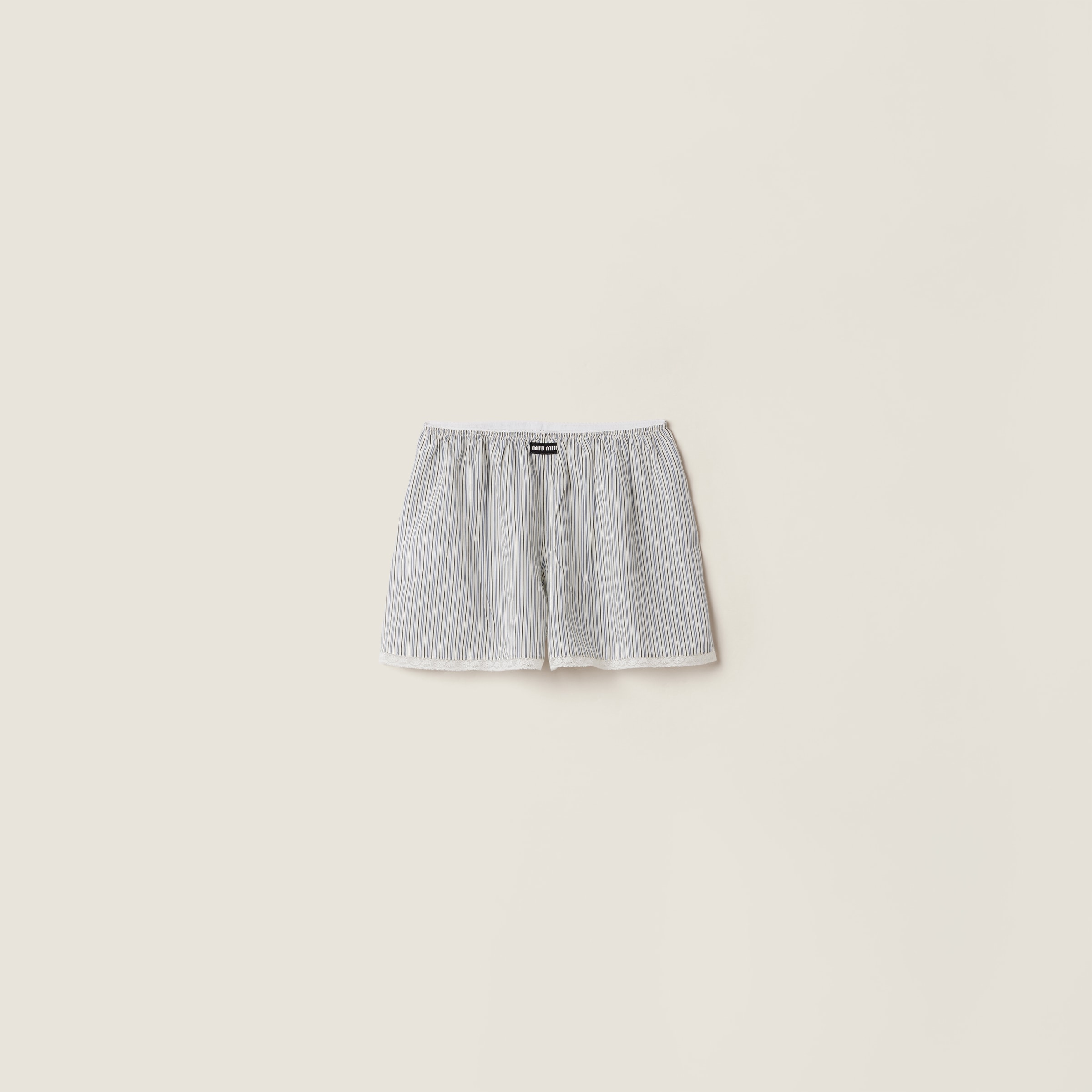 Miu Miu Crepe De Chine Boxer Shorts In Multi