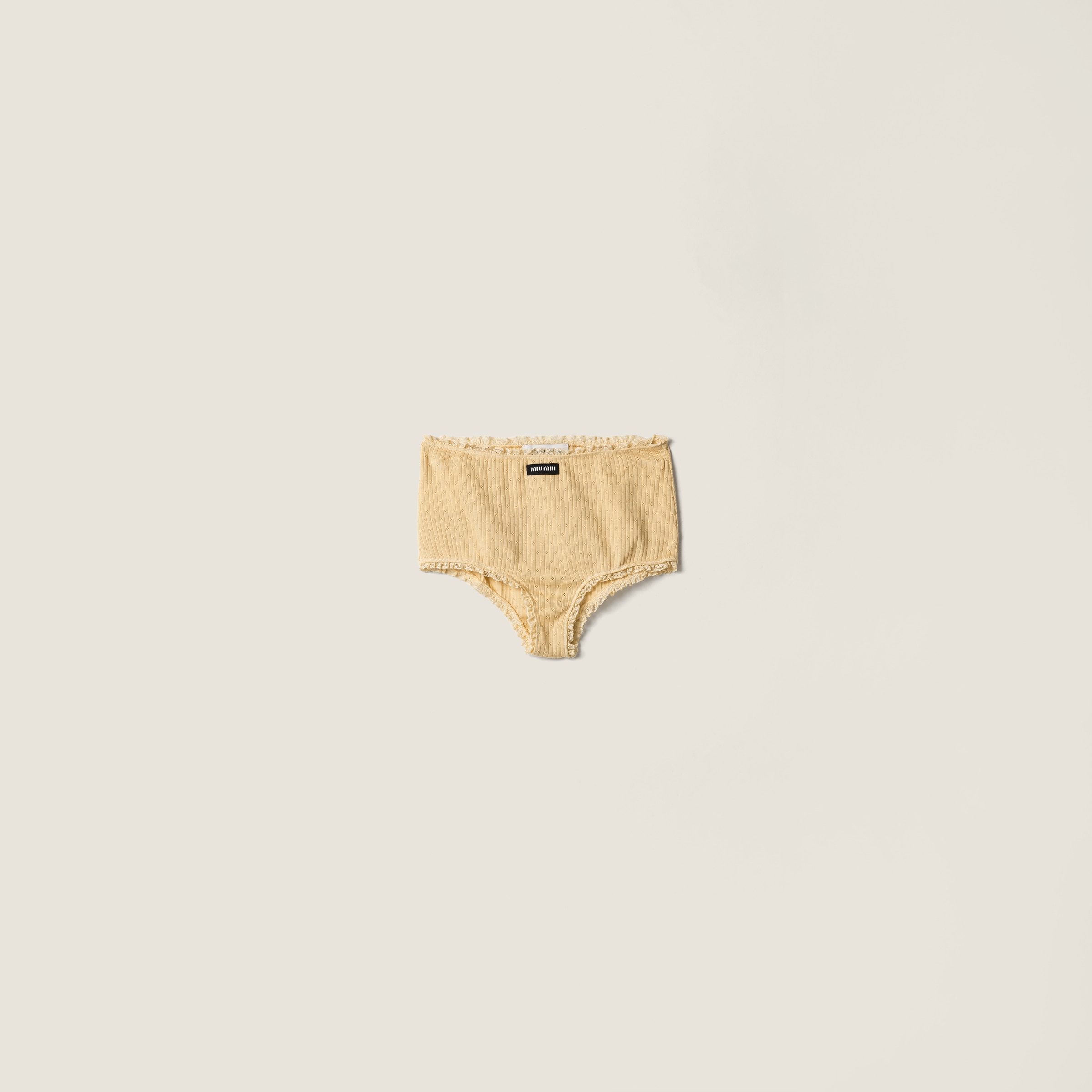 Garment-dyed cotton boy-shorts from Miu Miu - $725