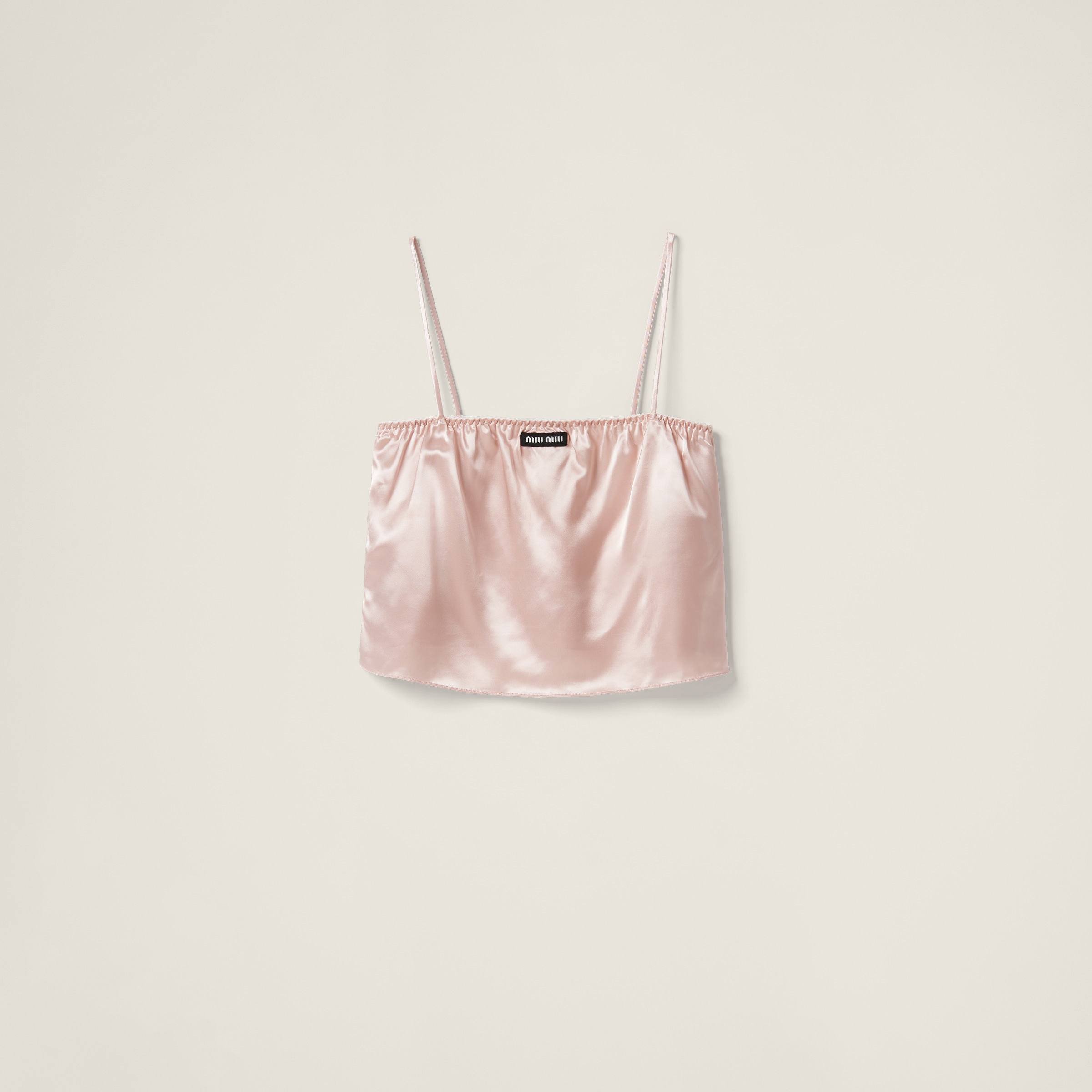 Miu Miu Satin Top In Opal