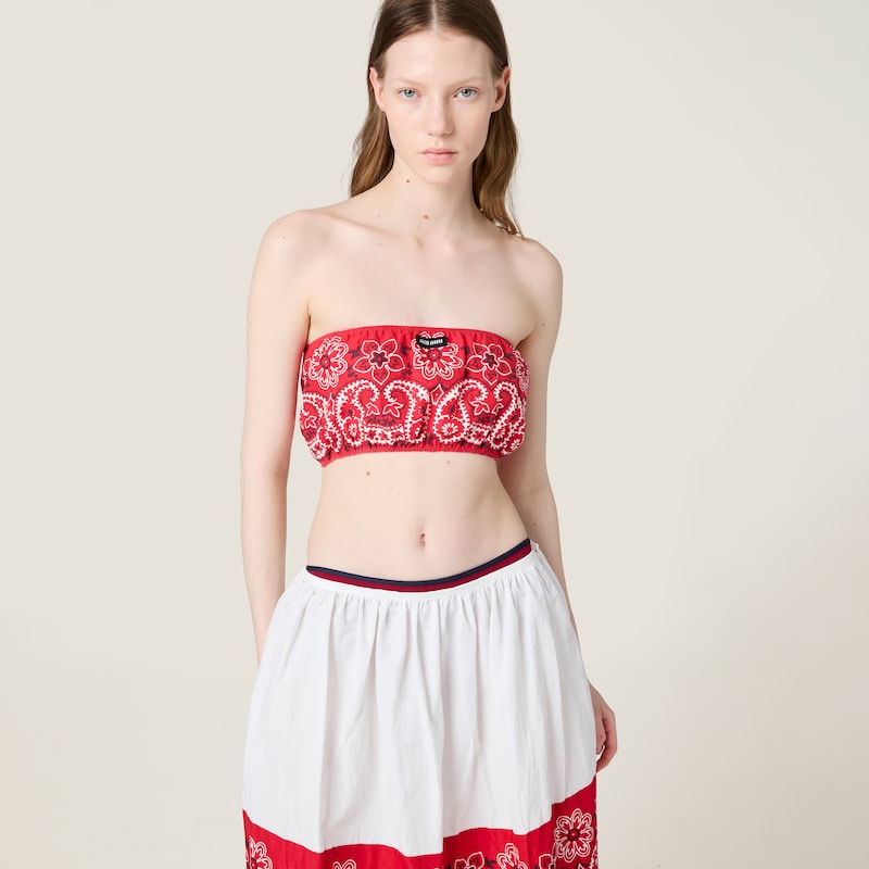 BH-Top aus bedrucktem Popeline