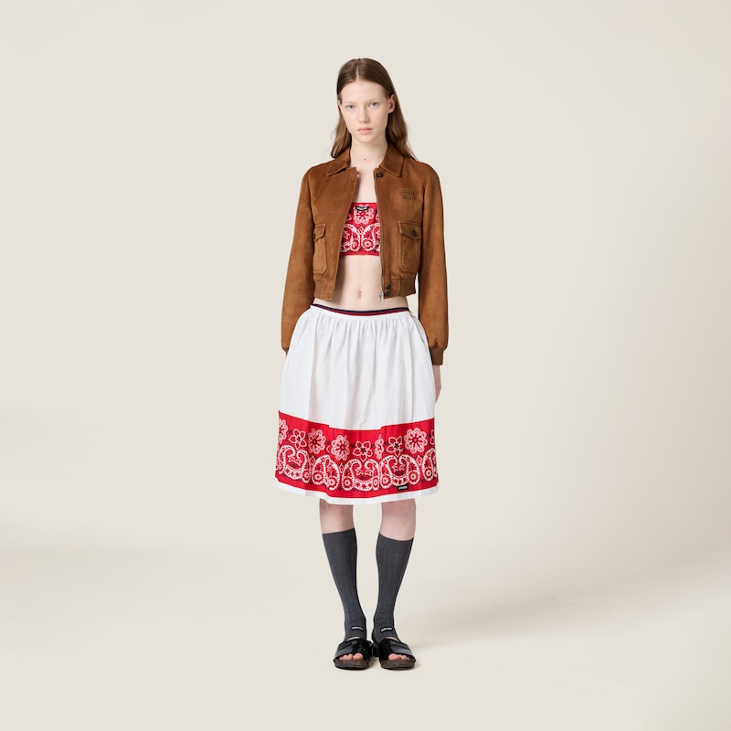 BH-Top aus bedrucktem Popeline