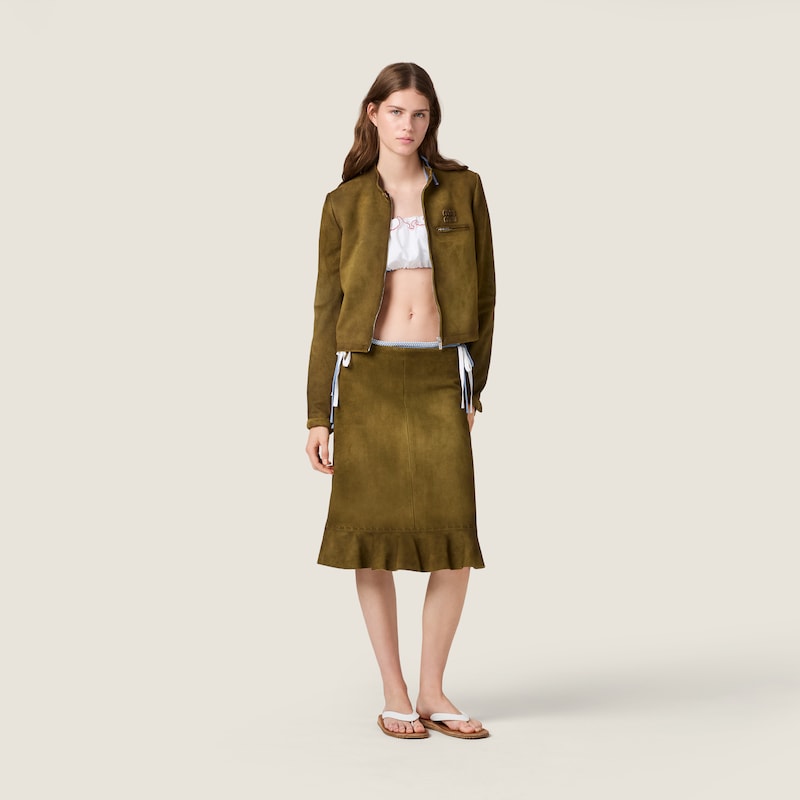 Embroidered poplin bandeau top